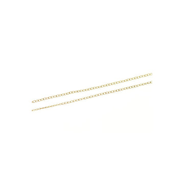 0.6MM Yellow Gold Cable Chain .925 Solid Sterling Silver 14"- 20" Inches